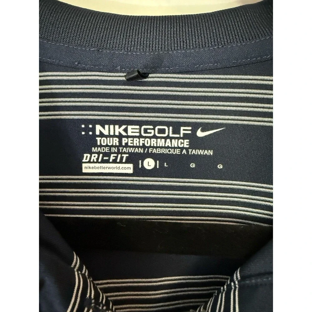 Women’s Nike Golf Tour Performance Georgetown Hoyas Polo Navy Stripe Large
